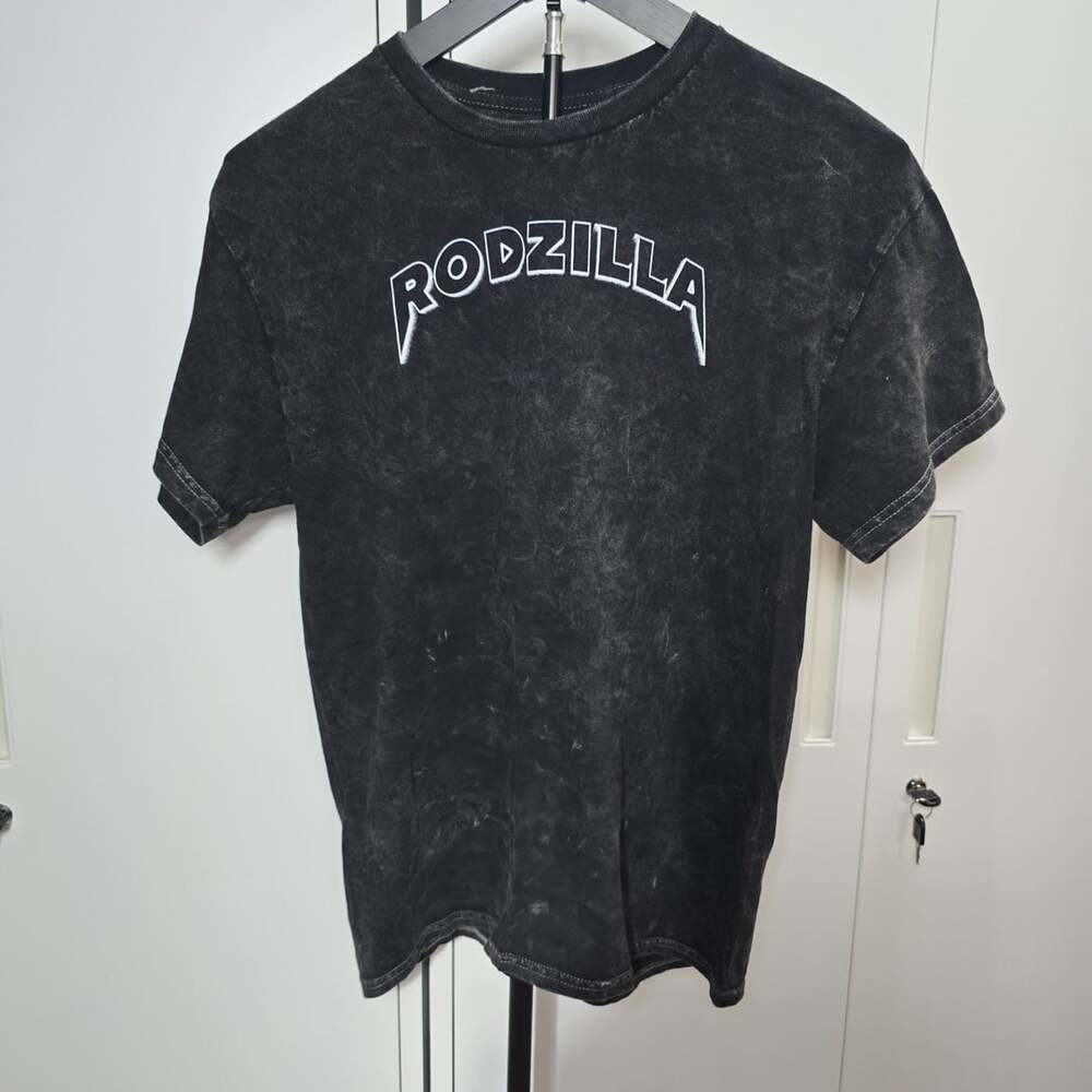 Dennis Rodman Rodzilla The Worm Acid Wash Black T-Shirt